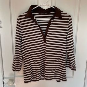 Medium Brown Striped Shirt